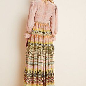 GIORGIA EMBROIDERED MAXI LONG DRESS ANTHROPOLOGIE